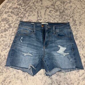 High rise midi Jean shorts size 0